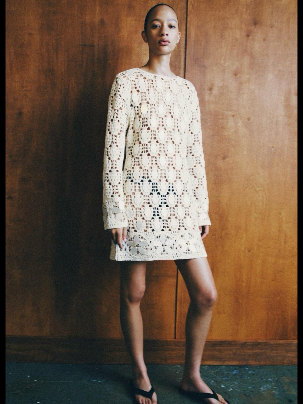 ZARA Beaded Detail Open-Knit Dress NWT Versatile ❗️ - Picture 6 of 9